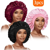 Women’s Fashion Bonnet Set with Wide Edge Elastic for Hair Protection - Himpall